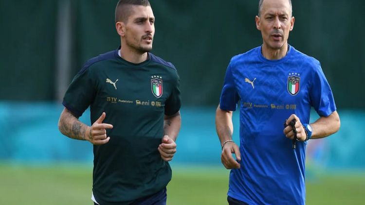 Claudio Donatelli con Marco Verratti (foto Claudio Villa)