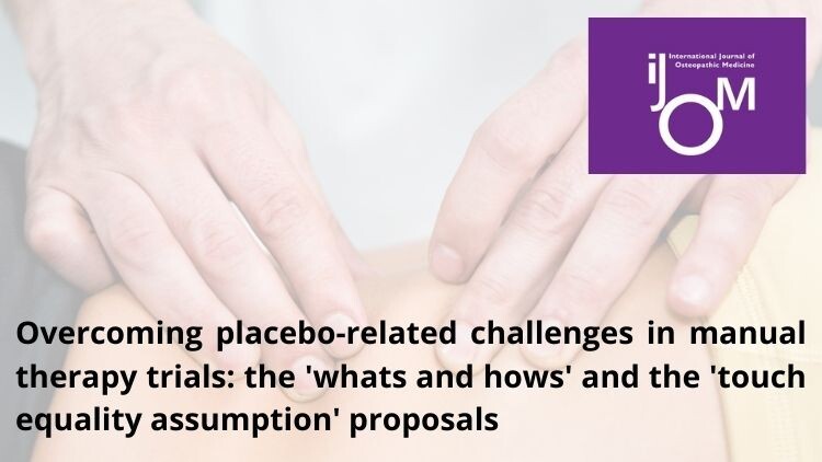 Placebo nei trial clinici randomizzati controllati sulla terapia manuale: 4 paradigmi per migliorare la metodologia degli studi
