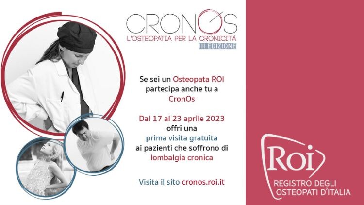 Prima visita osteopatica gratis a pazienti che soffrono di lombalgia: dal 17 al 23 aprile III edizione di CronOs