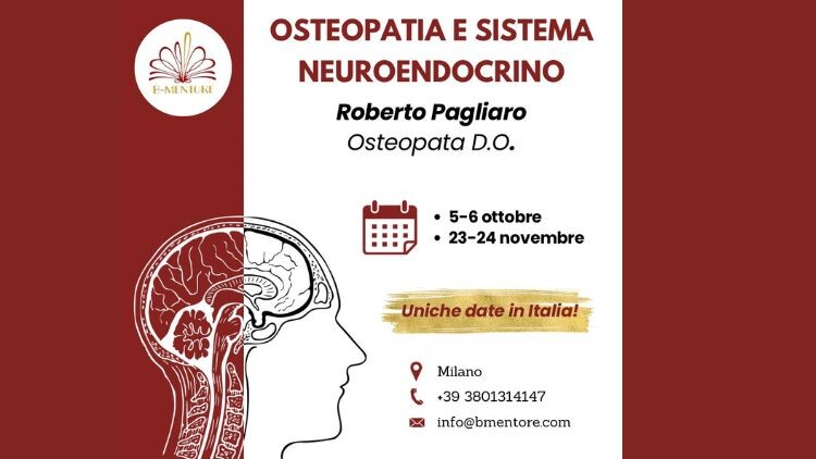 “Osteopatia e Sistema Neuroendocrino”: al via a ottobre il nuovo corso B-Mentore con Roberto Pagliaro
