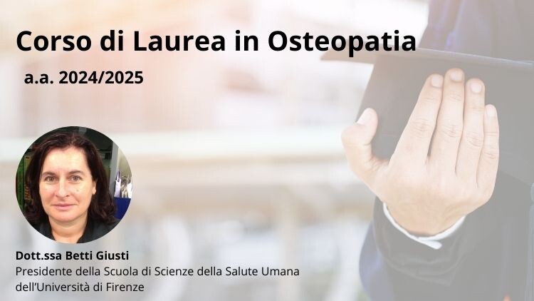 Corso di laurea triennale in Osteopatia: pronte le Università di Firenze e Verona per l’a.a. 2024/2025